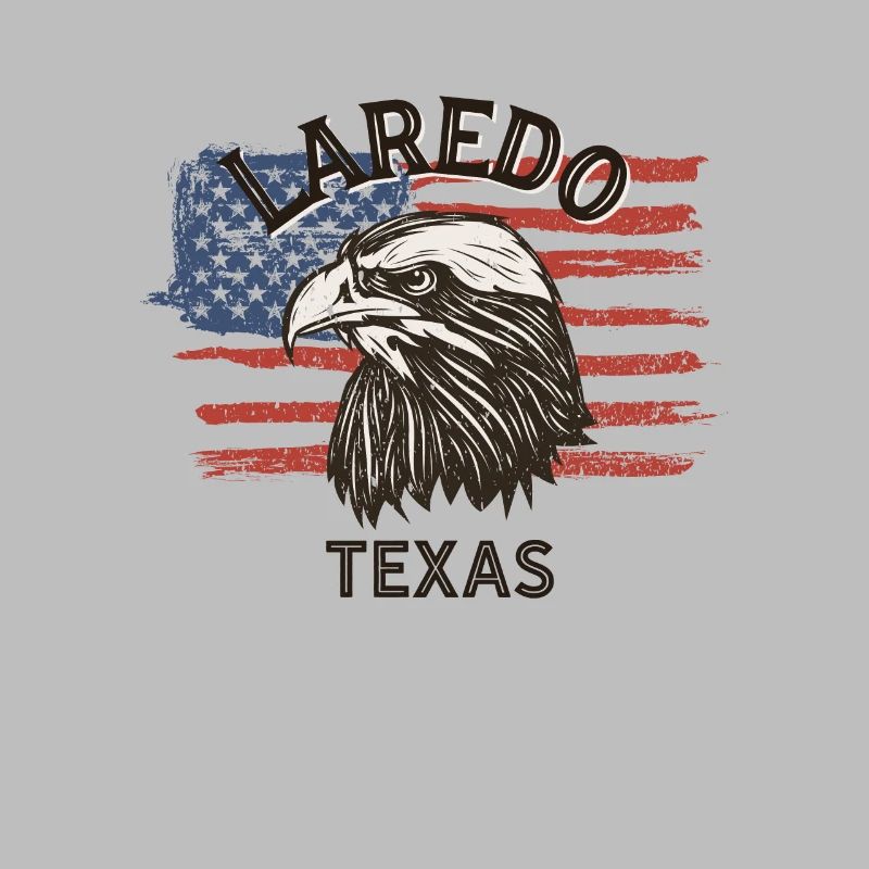 Drapeau des États-Unis Eagle Texas Vintage Laredo