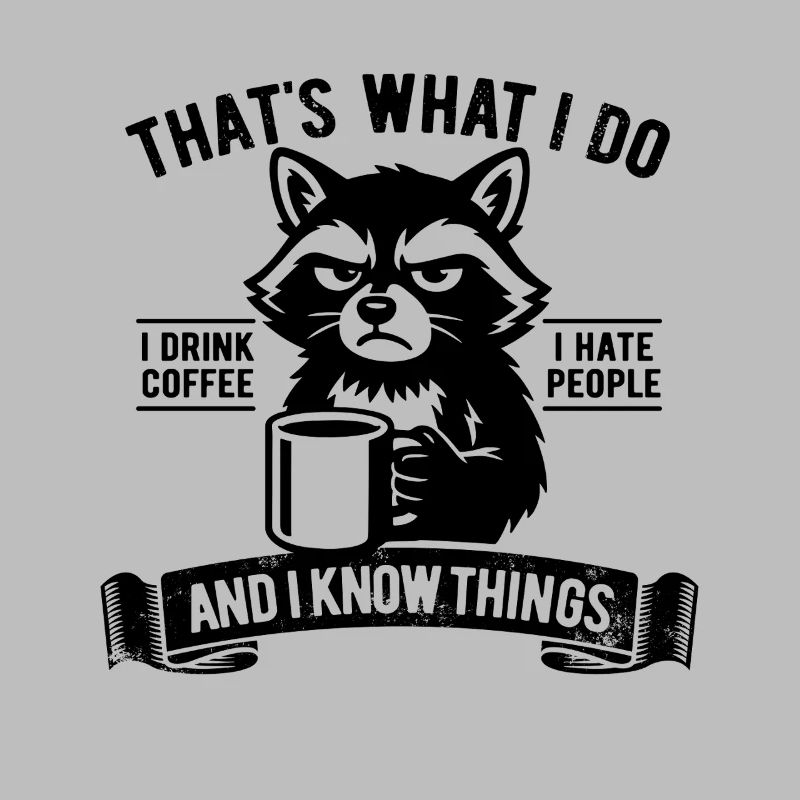 I drink coffee, I hate people and I know things