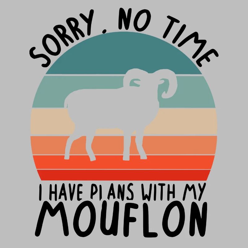 Pas de temps plan avec les cornes de mufflon Kids Animal forêt