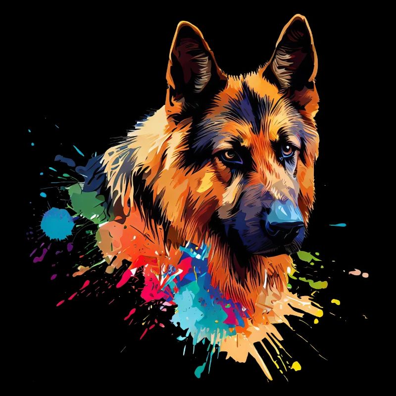 Deutscher Schäferhund Kunst
