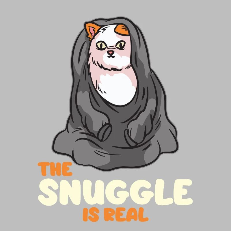 The Snuggle ist eine echte Katze in einer Decke