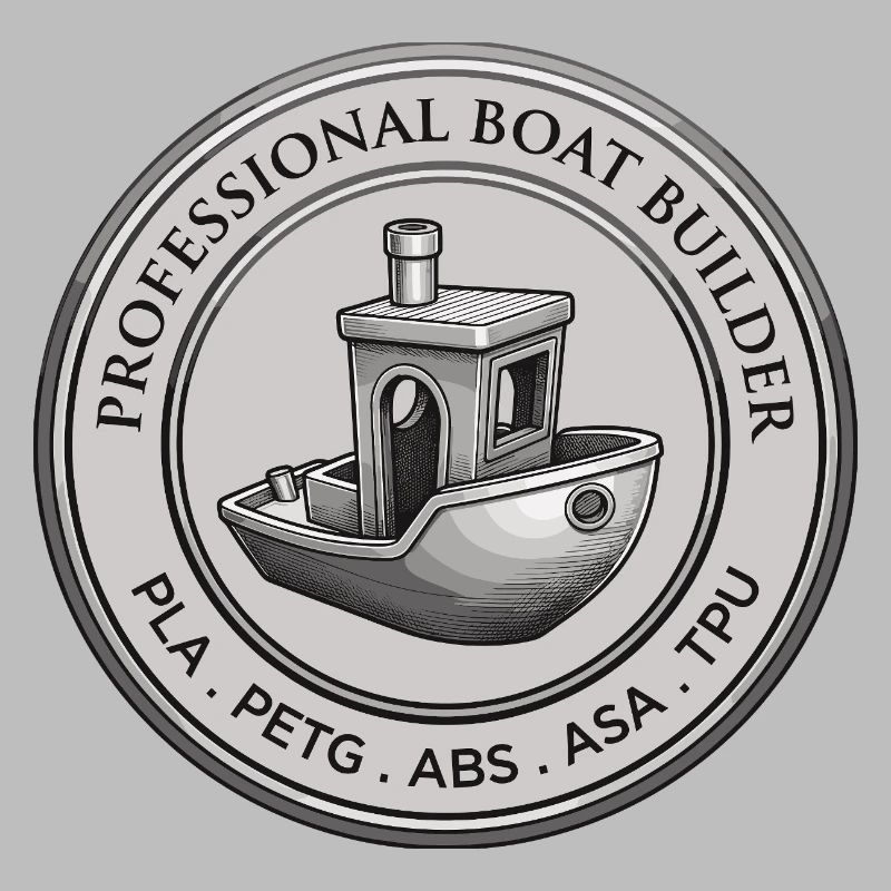 Constructeur professionnel de bateaux – Emblème d’impression 3D