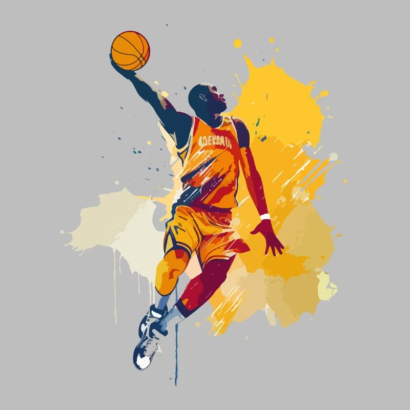Basketteur Basketteur Dunking Splash Coloré