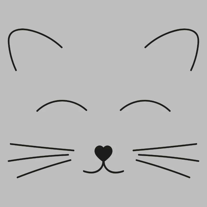 Dessin de visage de chat mignon