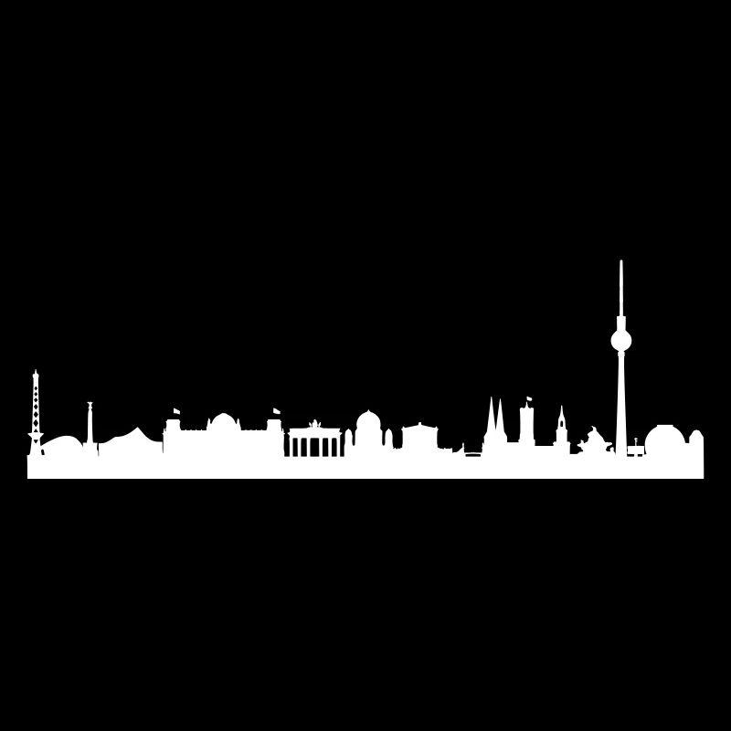 Conception graphique de vecteur subtile de skyline de Berlin