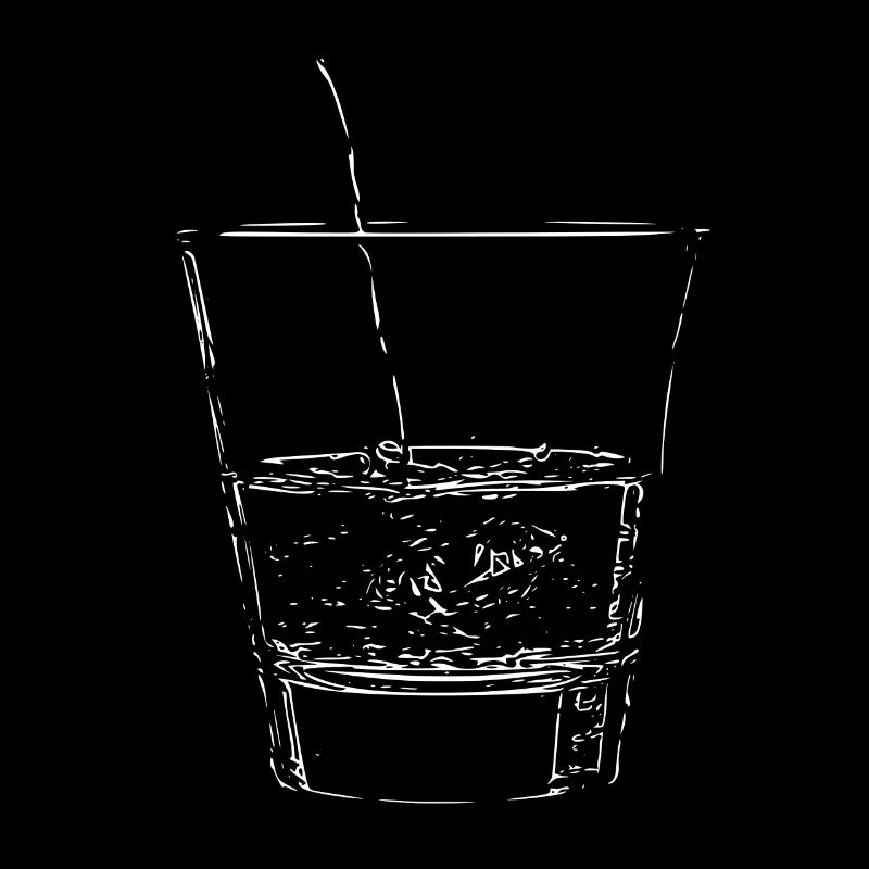 Wasserglas hell