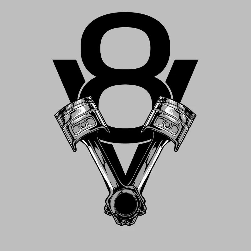 V8 engine piston flathead tuning engine block