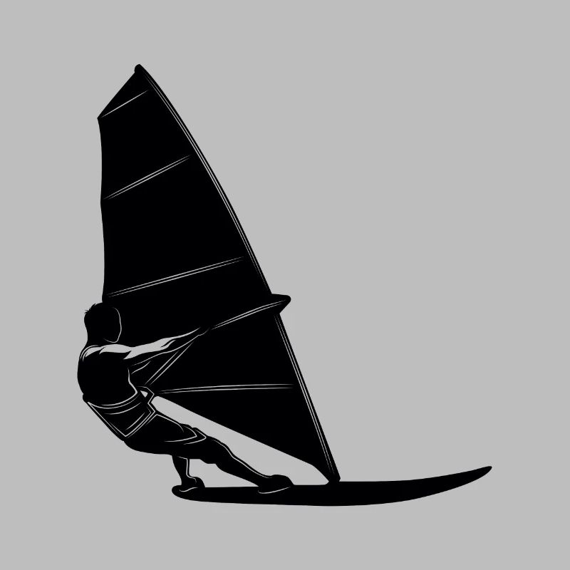 Silhouette de planche à voile