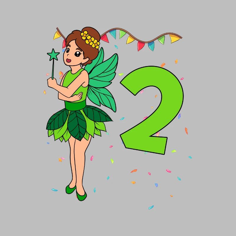 Mit Fee - Mädchen Geburtstag 2 Jahre