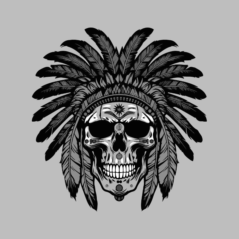 Apache Totenkopf Indianer Häuptling