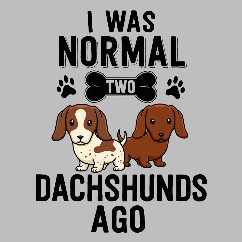 Ich war normal 2 Dackel vor Red Piebald Doxie