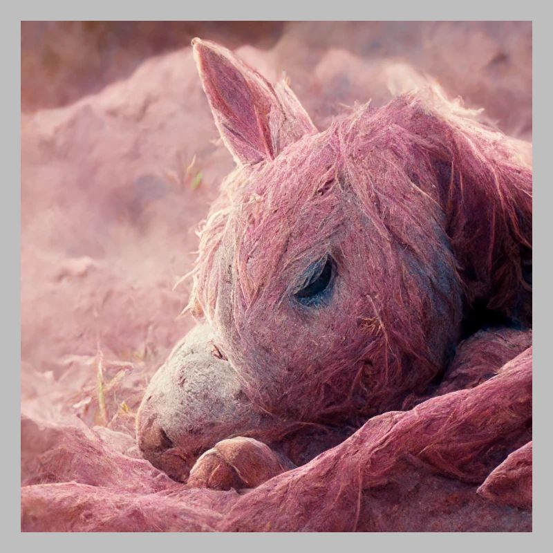 Bébé cheval gît sur le sol Rosa V