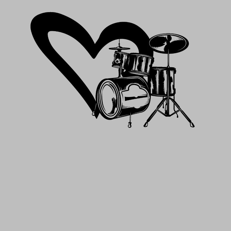 Heart Drum Set Drumming Instrument Drummer Drum Pl