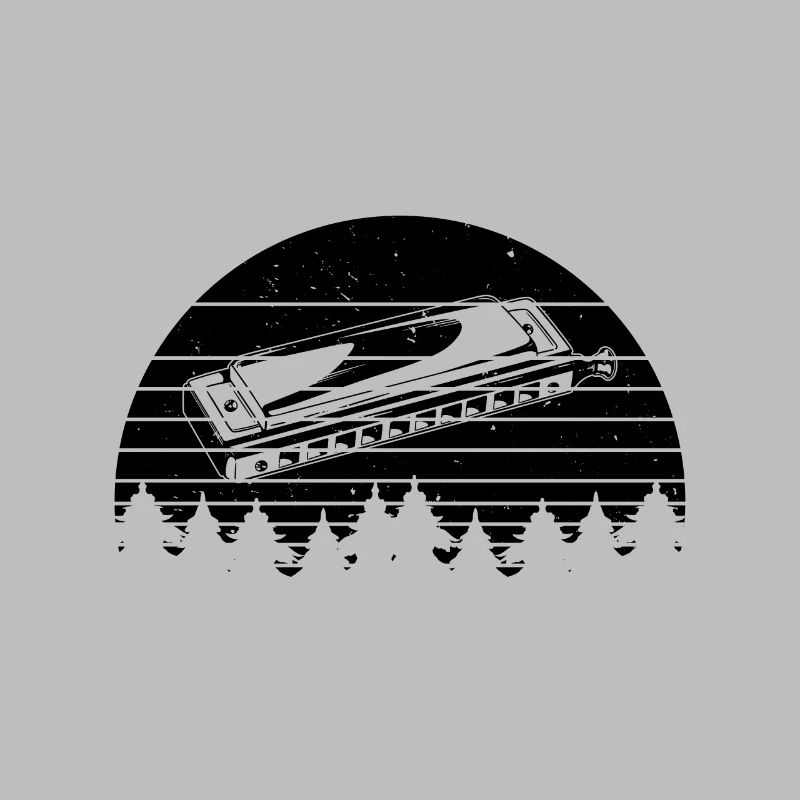 Rétro avec un harmonica Harmonica jouer Orgue à bouche