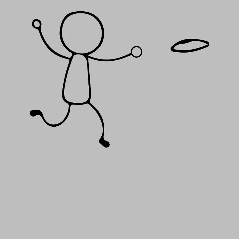 Funny Disc Golf stick figure disc golf player
