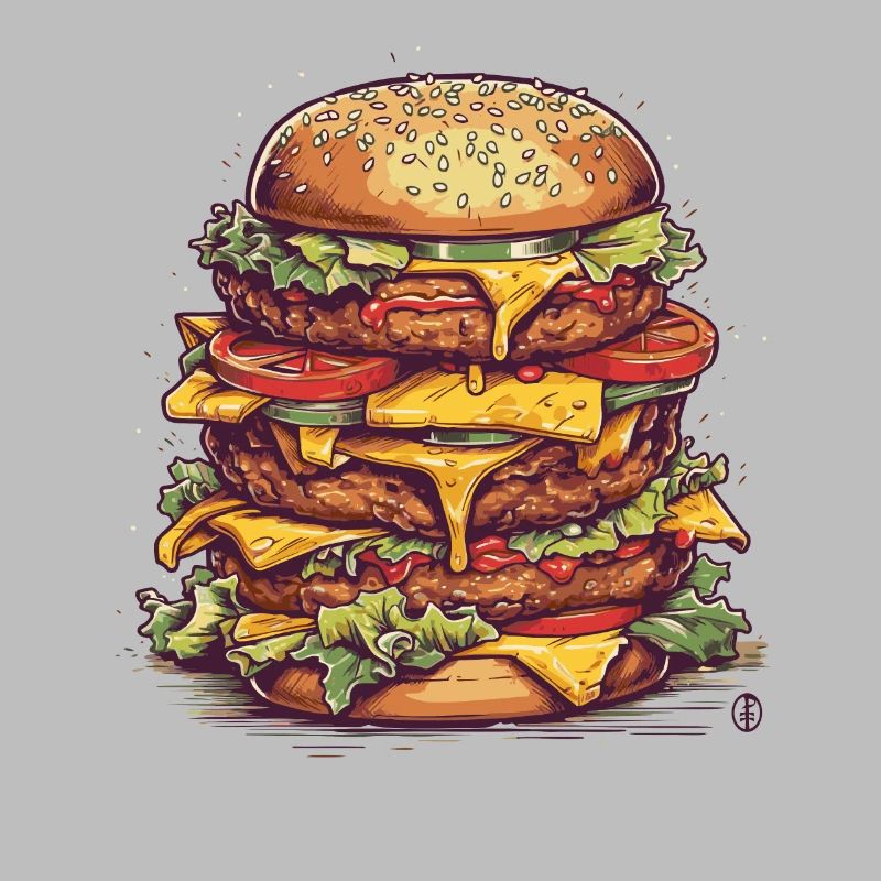 Un méga cheeseburger géant