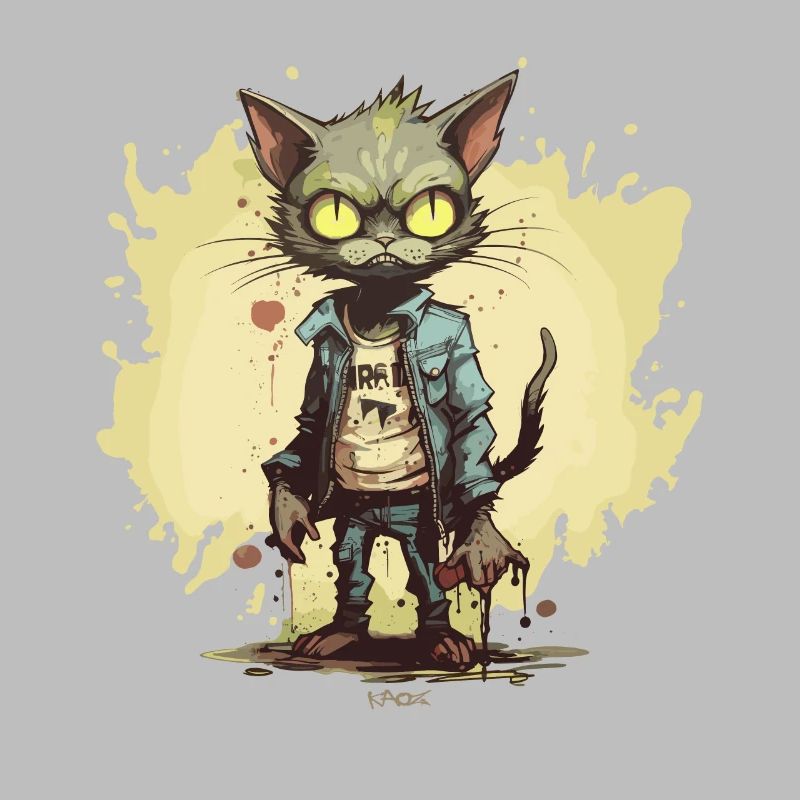 Mode stylée : chat zombie