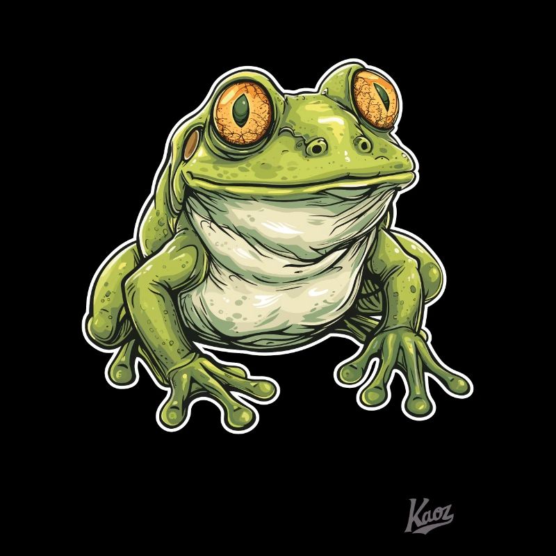 Mignonne grosse grenouille potelée