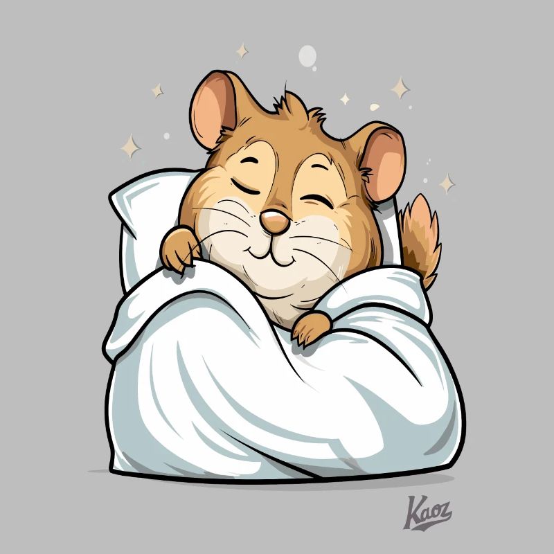 Small, cute, sleeping hamster