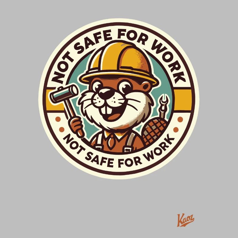 Not safe for work, construction worker beaver