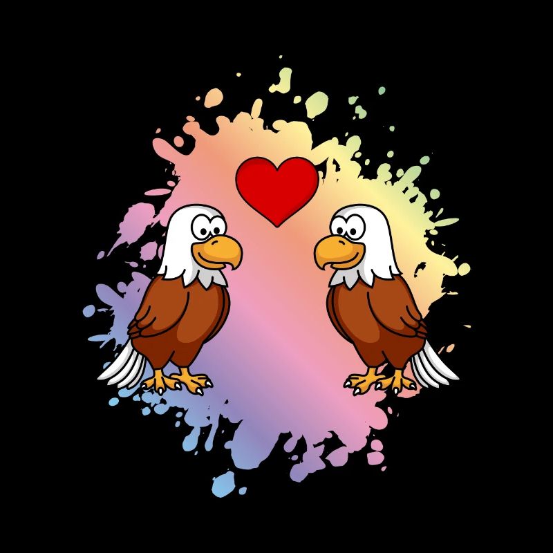 Adler Comic Paar Liebe
