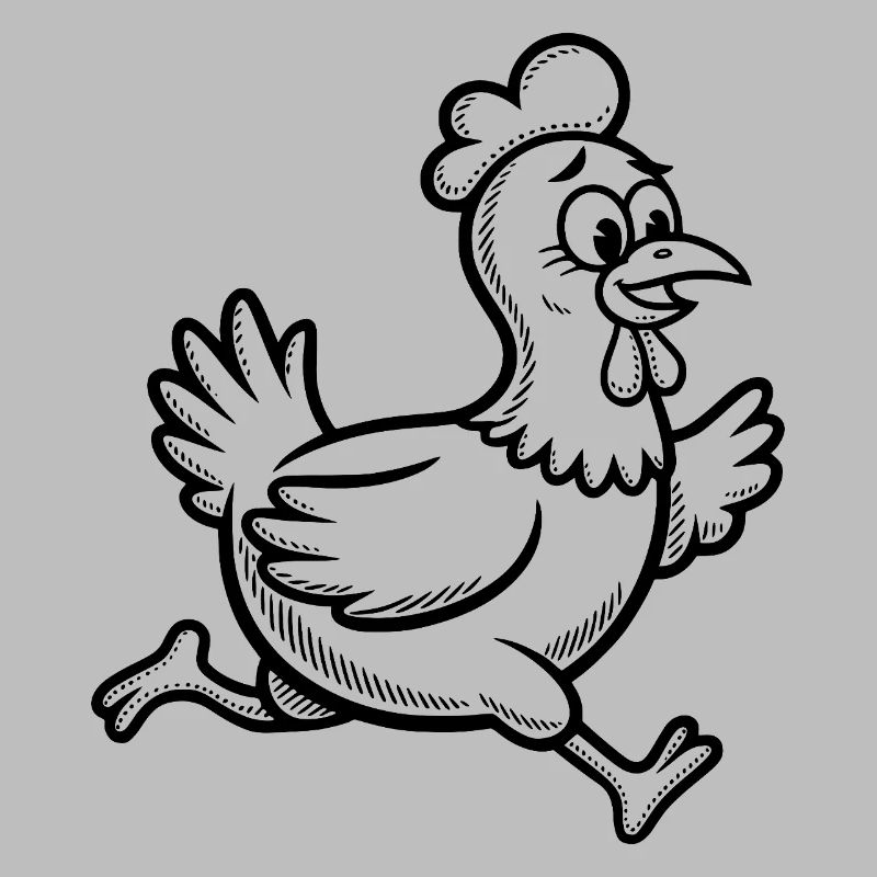 Poule Poule Drôle Course de Coq Course