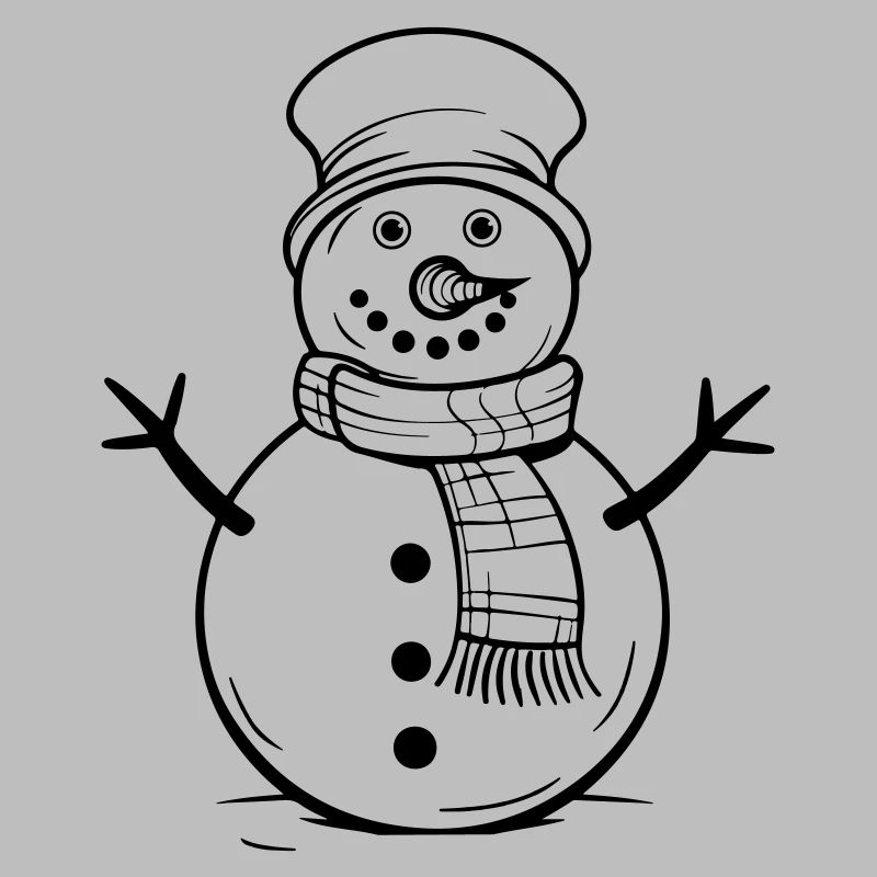 Schneemann Winter Comic