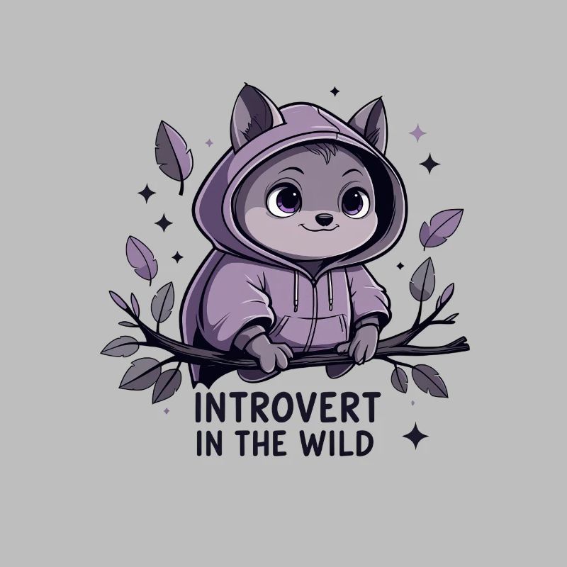 Introverti à l’extérieur – animal en sweat à capuche