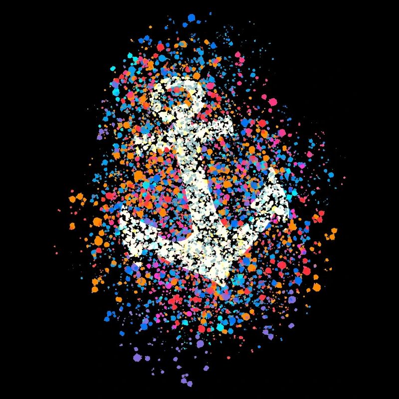 Anker Symbol Farbspritzer Farbkleckse Spritzer