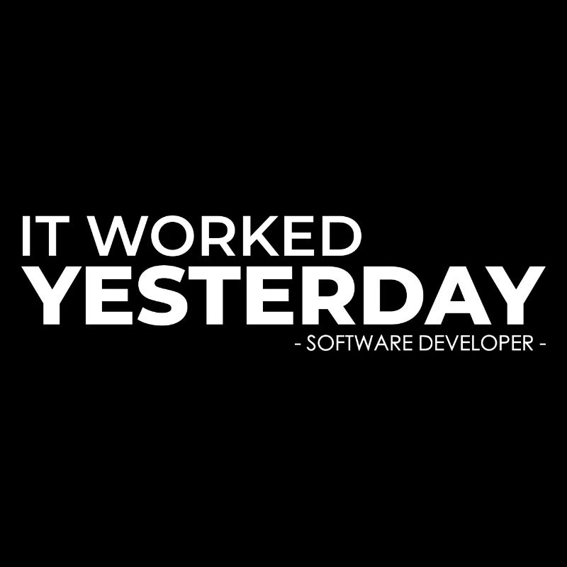 Software Developer Yesterday Works Gift
