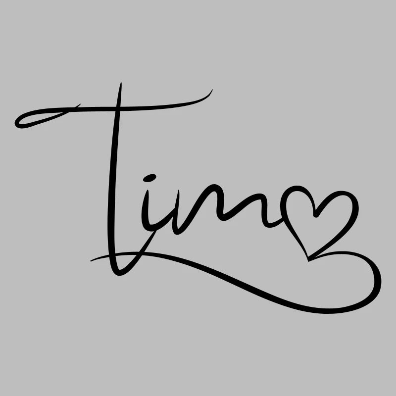 Tim Name First Name Heart Decor