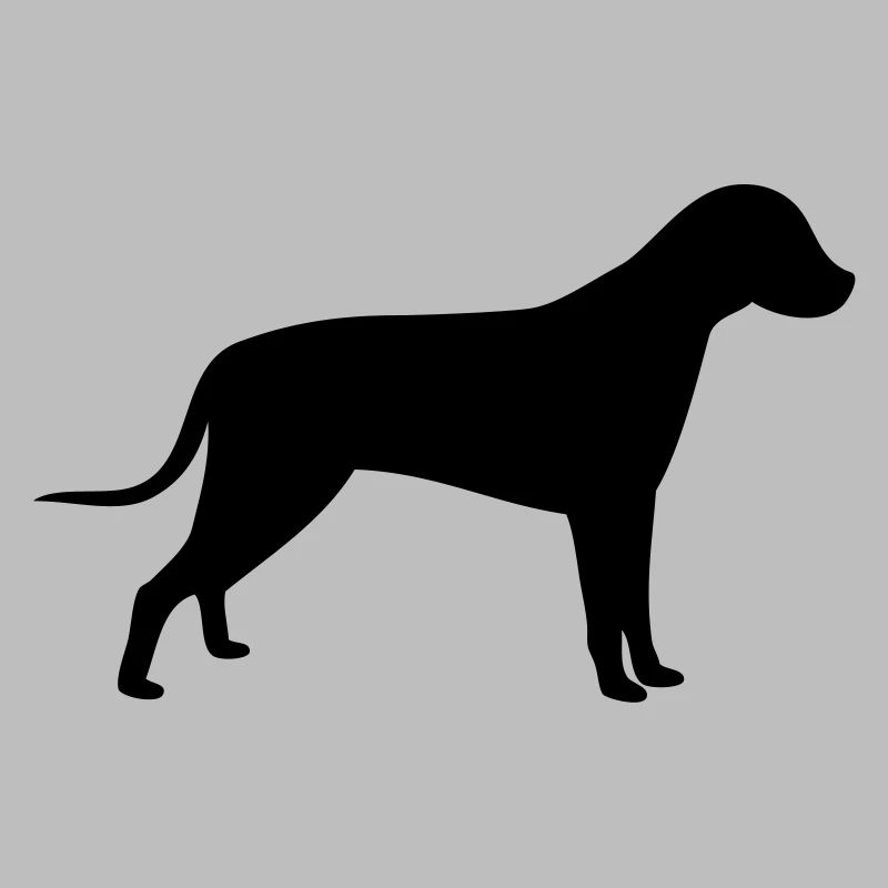 conception d'impression de silhouette de chien