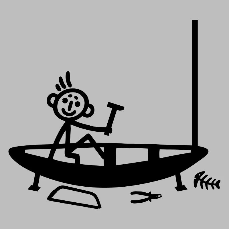 Boot bauen - Strichmännchen