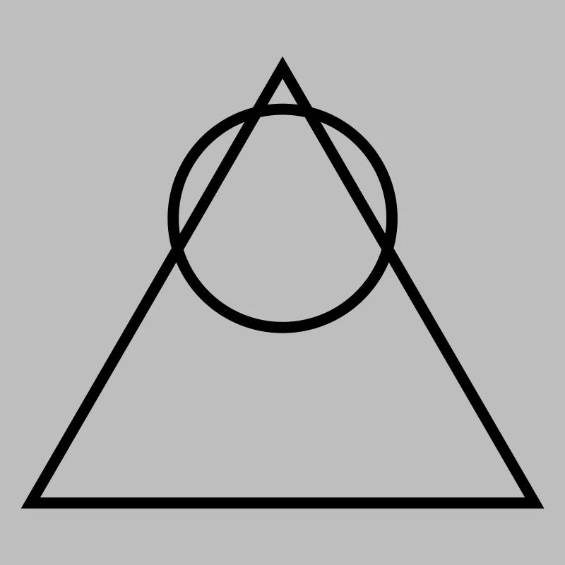 Triangle with circle pyramid