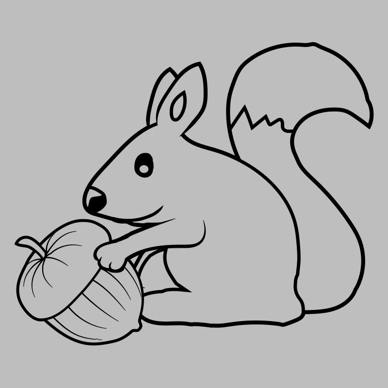 Happy Squirrel Acorn
