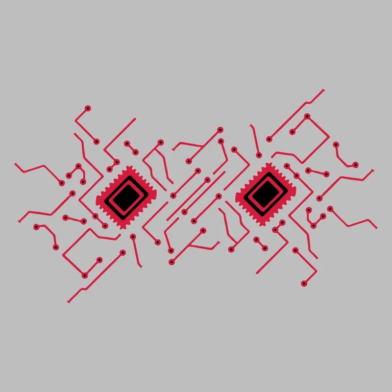 lignes de technologie de circuits Microchip modèle