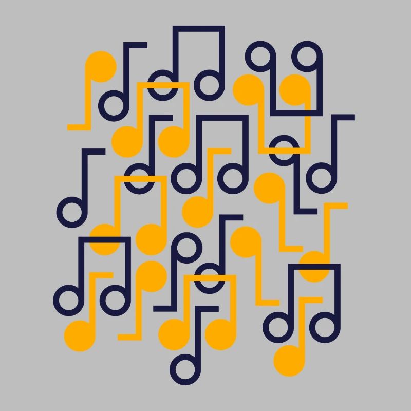 Music Notes Retro Style Pattern