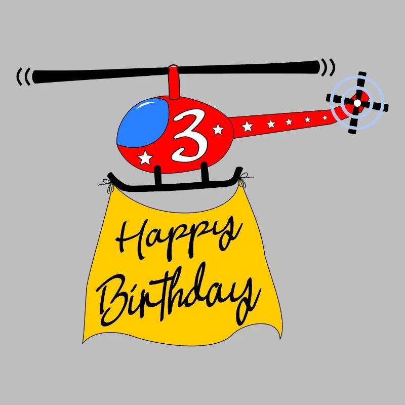 Hubschrauber Happy Birthday 3