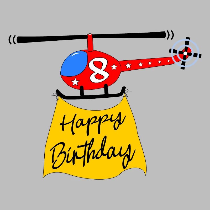 Hubschrauber Happy Birthday 8