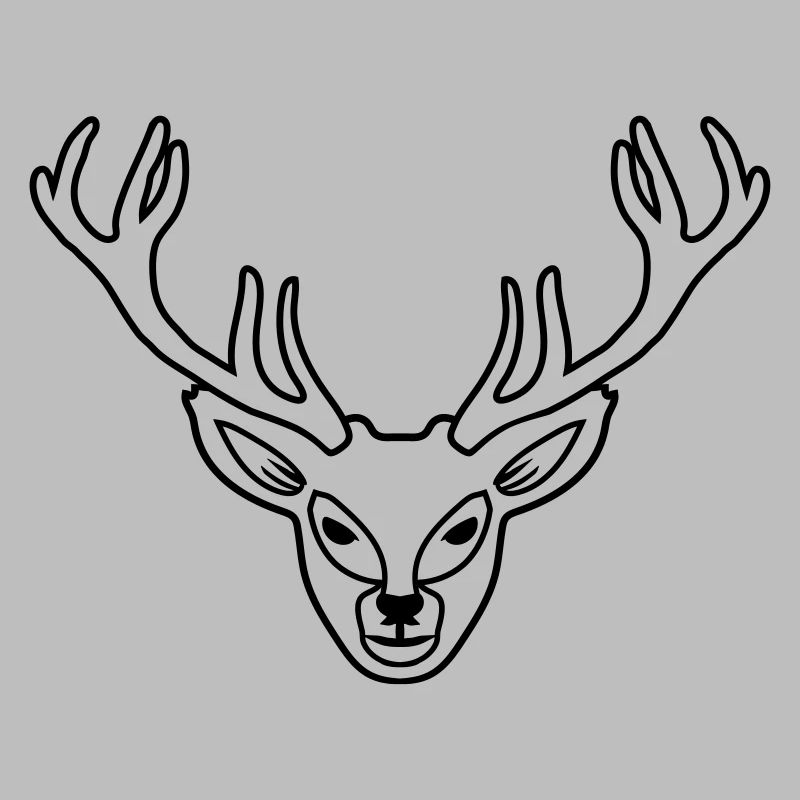 bois mignon de cerf de mur de visage mignon