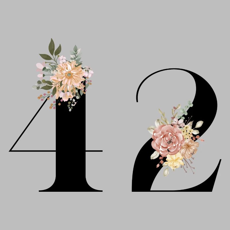 42e anniversaire fleuris (Cadeau de 42 ans)