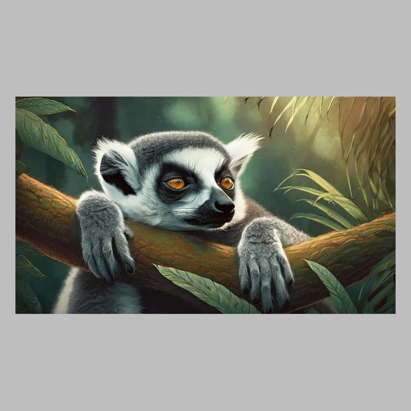 Cute animals chilling – ring-tailed lemur