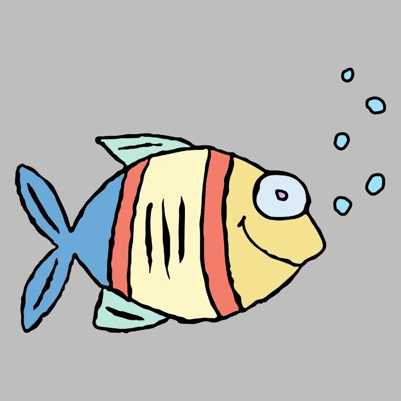 Poisson Cichlide Eau Mer Graffiti Dessin