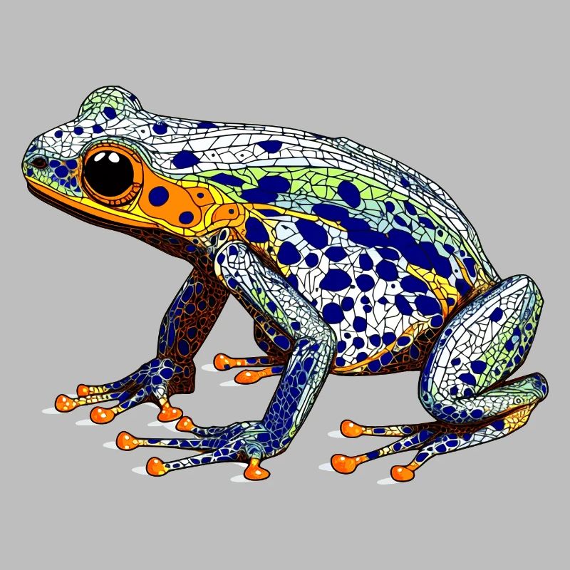 Pfeilgiftfrosch mit schöner Warnfarbe als Lurch