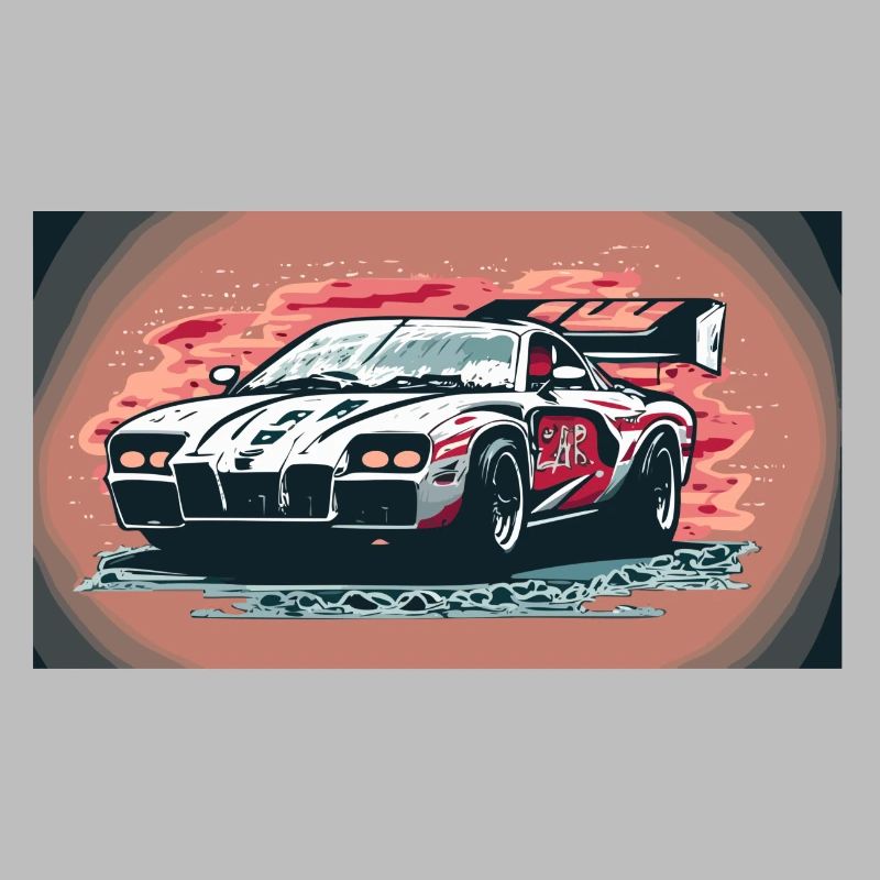 Voiture de course blanche (Collection de voitures de course)