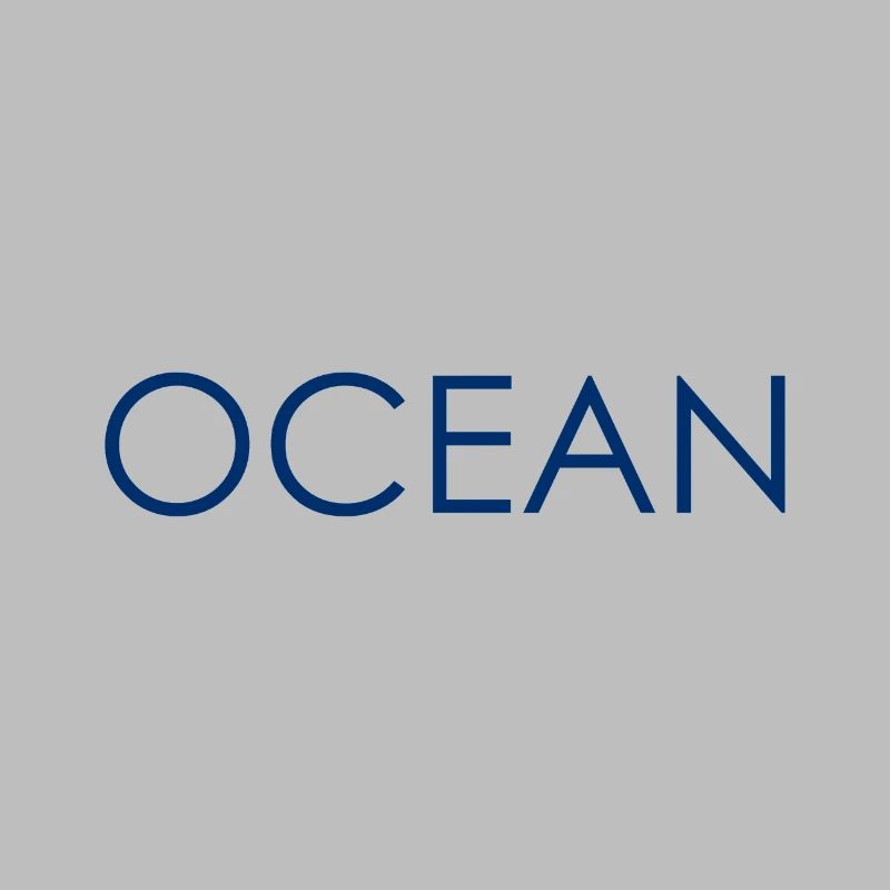 Logo de conception de lettrage de l’océan Mer