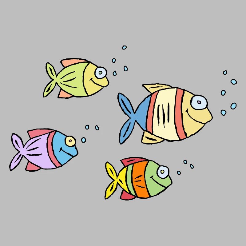 Poisson Cichlide Eau Mer Graffiti Dessin