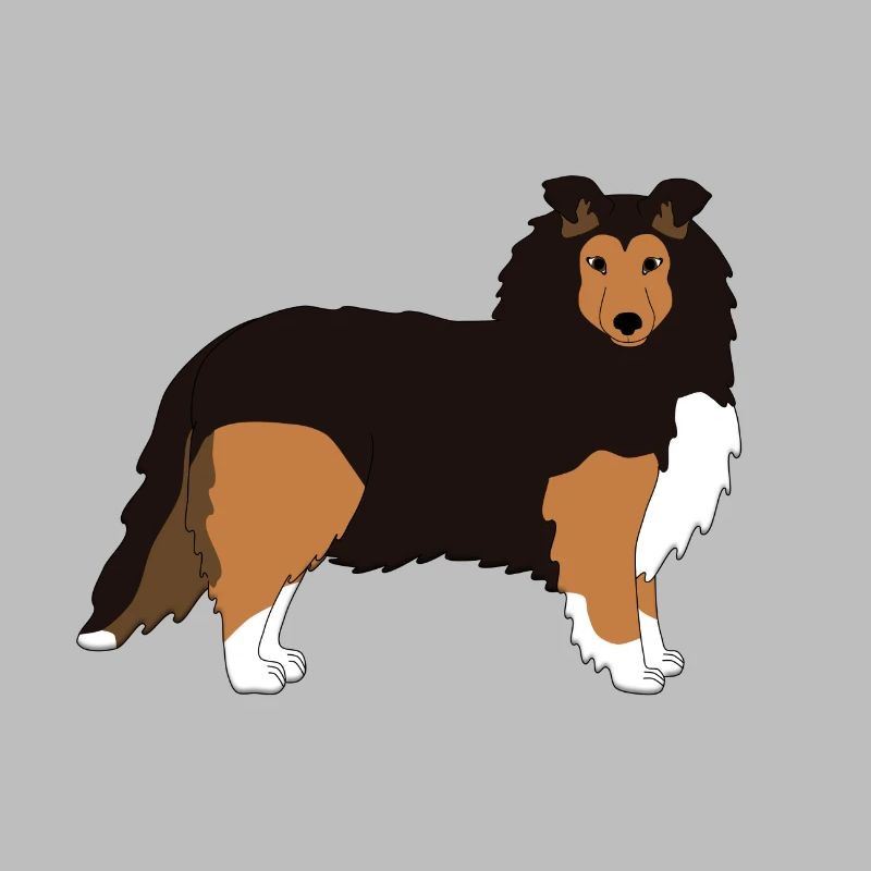 Pixel graphics Sheltie forward