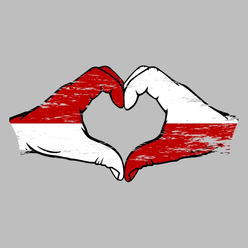 Drapeau de Monaco Pologne Forme de main Forme de coeur Utilisé