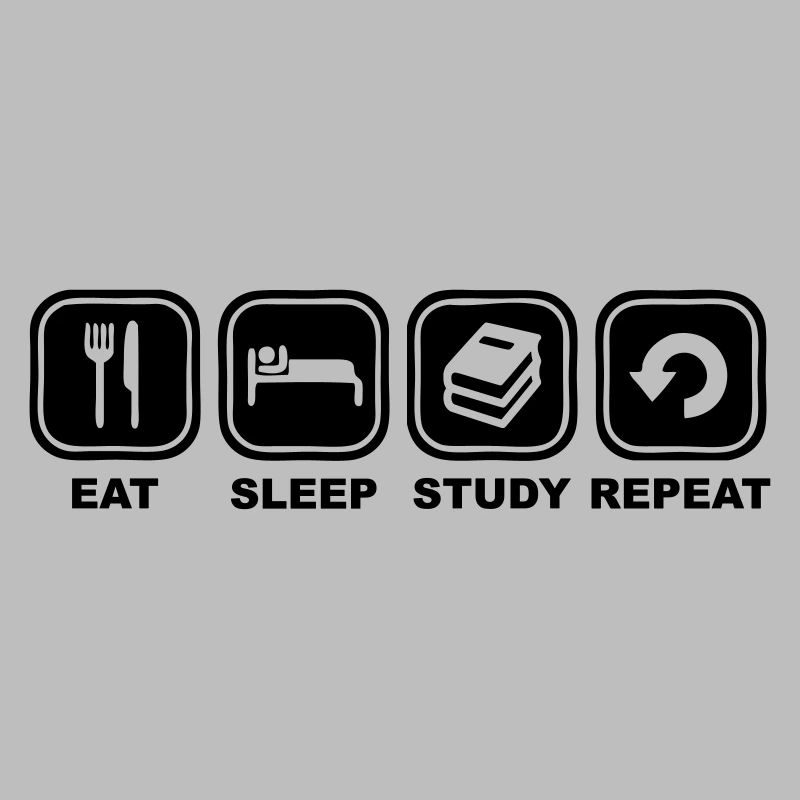 Eat, sleep, study, Repeat